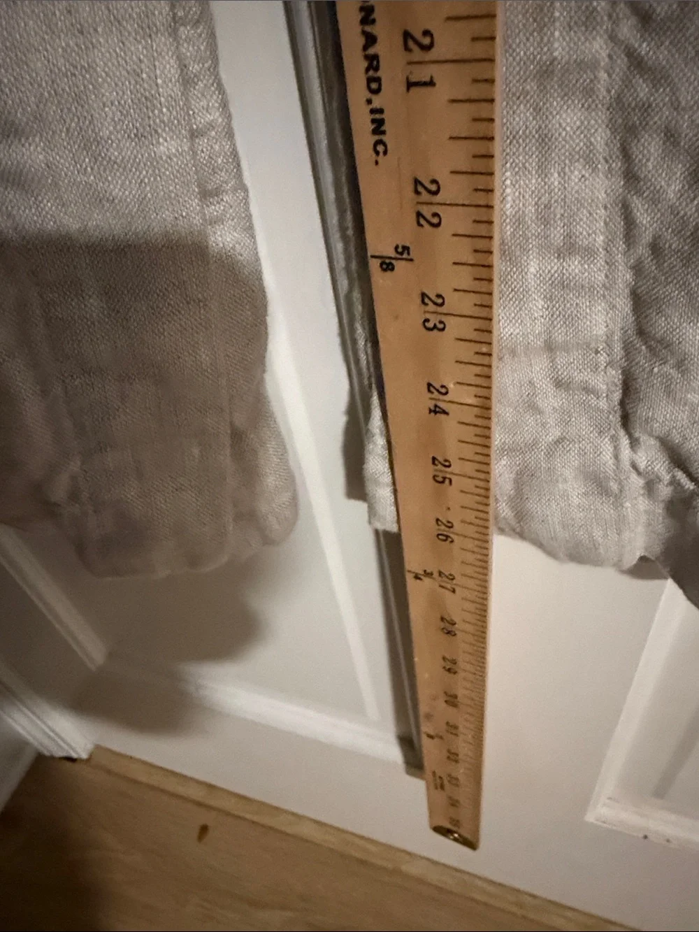 Athleta Neutral Beige Hanging Linen-Blend Pants Decor Accent